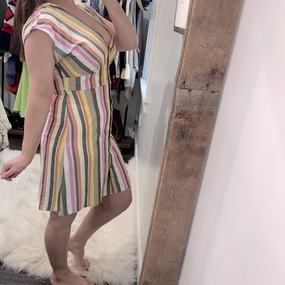 LOFT striped boho dress size 12 Petite new with tags - Picture 1 of 4